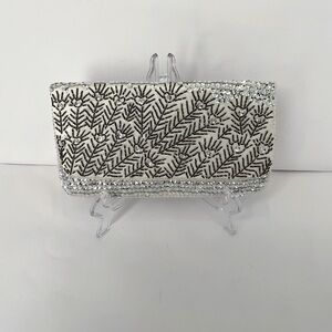 Vintage Women’s Micheri Handmade in British Crown Colony Beaded Satin Clutch